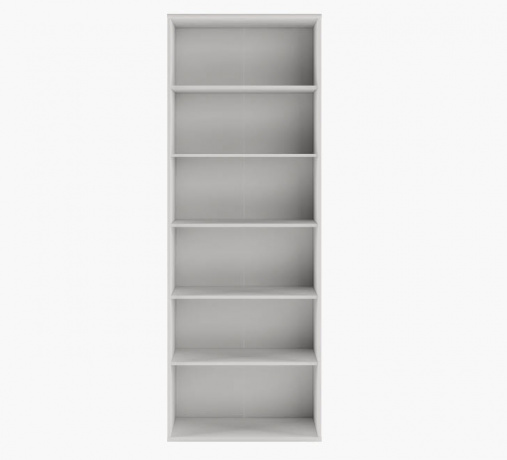 

Книжный шкаф Gerbor Каби REG 79/220 79×221×35 пепельный/антрацит