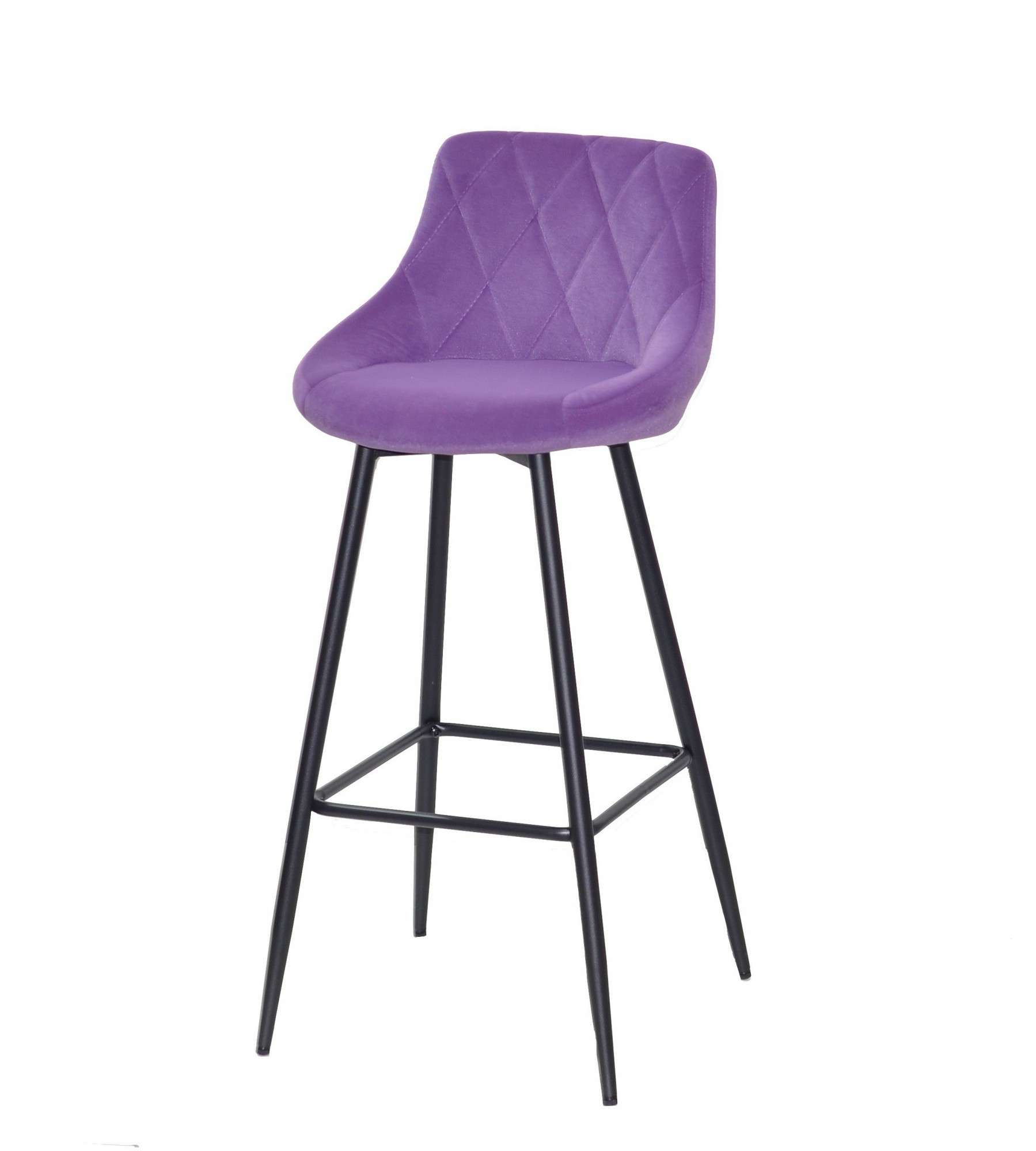 

Барный мягкий стул на металлических ножках Onder Metal FORO Б-Т пурпур B-1013 BAR 75-ML
