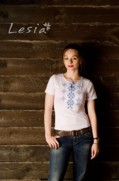 

Жіноча футболка Lesia Хвилька синя розмір  на білом 9121030546, Жіноча футболка Lesia Хвилька синя розмір M на білом 9121030546