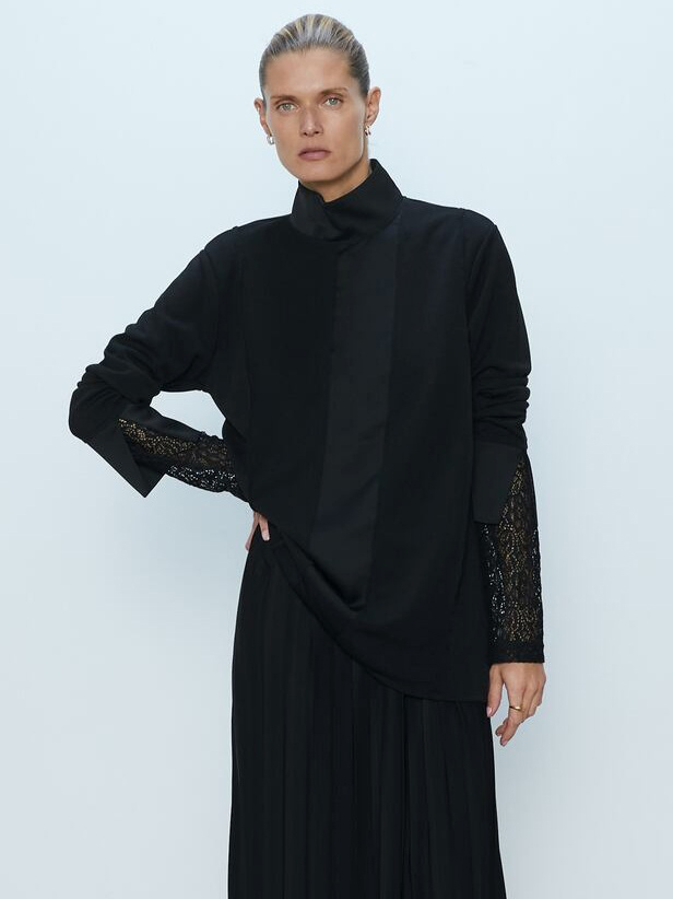 

Блузка Zara 0085/465/800  Черная, Блузка Zara 0085/465/800 M Черная