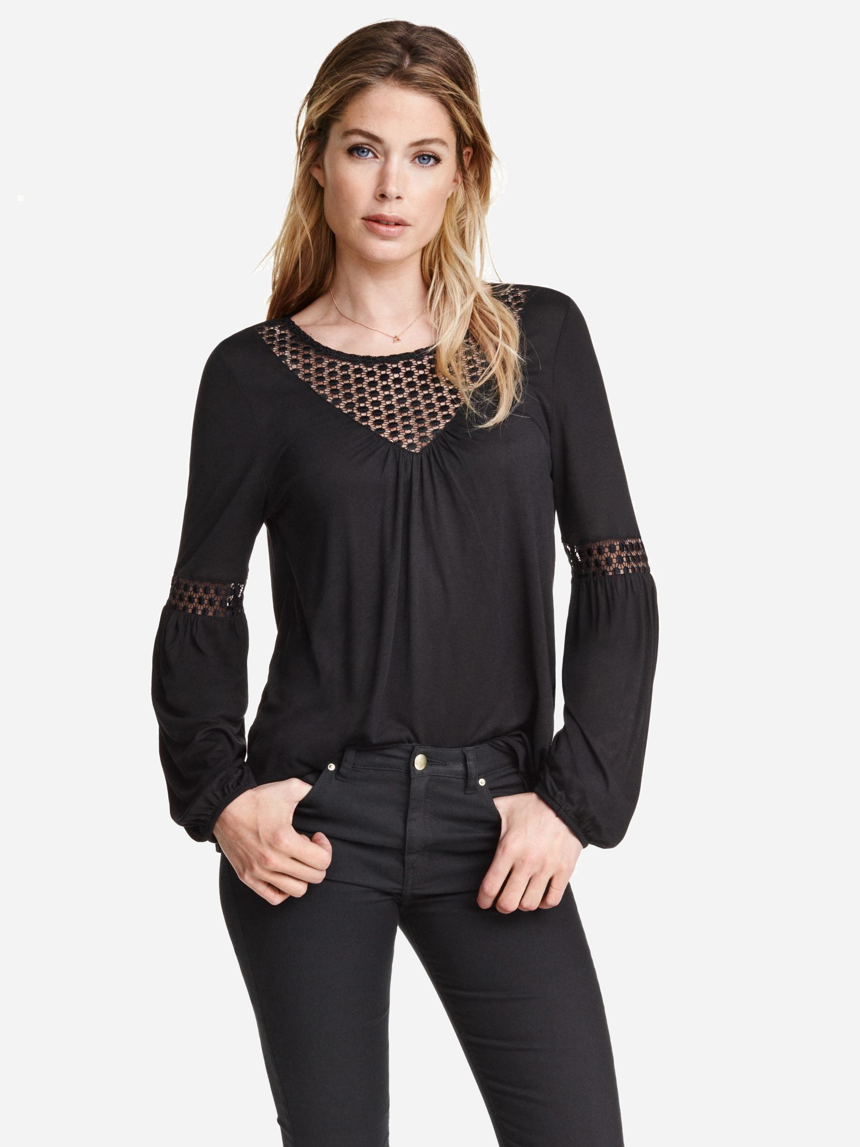 

Блузка H&M 0365873-3  Черная, Блузка H&M 0365873-3 XS Черная
