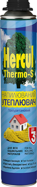 

Напыляемый утеплитель полиуретановый THERMO-S HERCUL 850мл