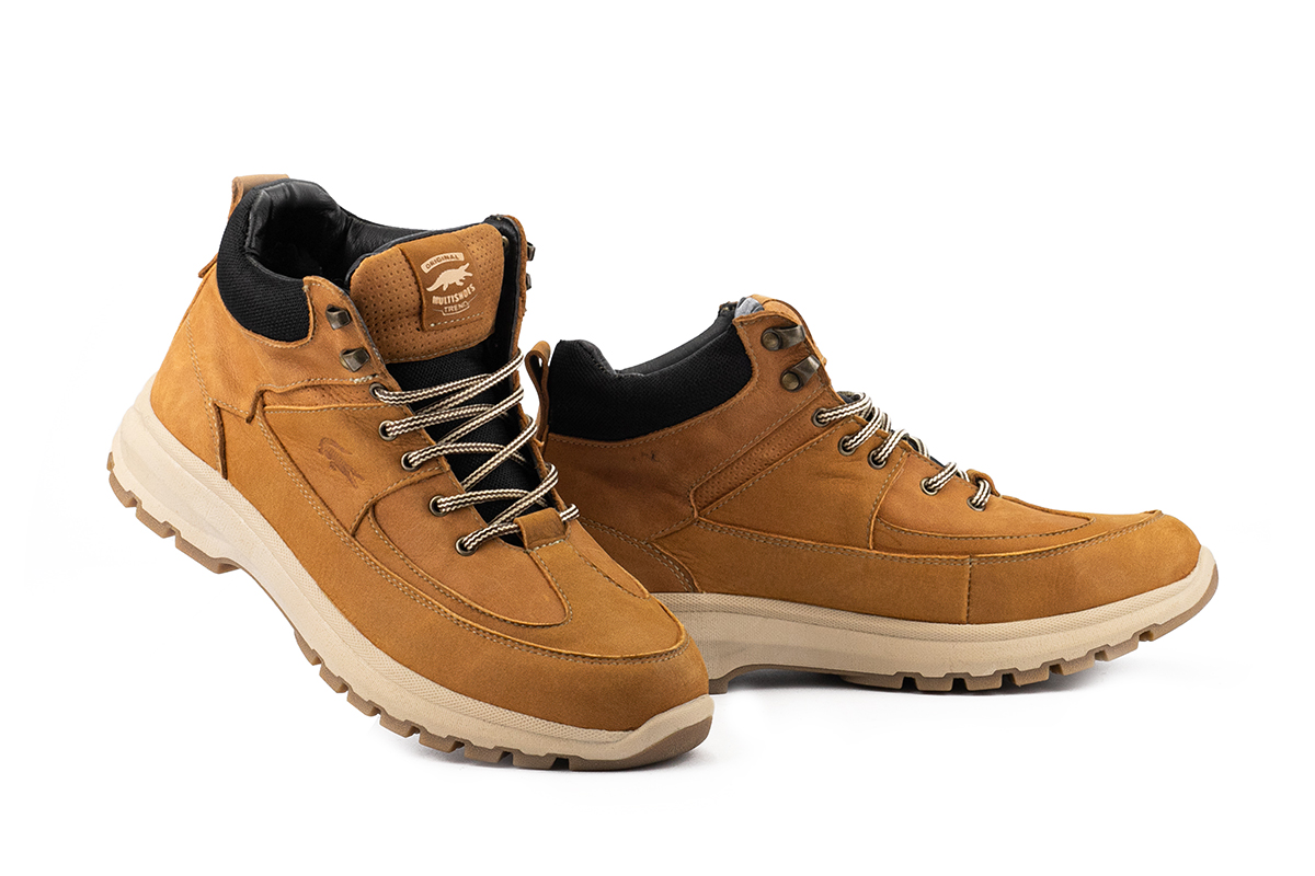 

Мужские ботинки кожаные зимние желтый Multi-shoes размер 40 FV_000525