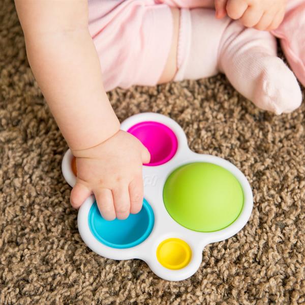 

Прорезыватель и тактильная игрушка Нажми на шар Fat Brain Toys dimpl (F192ML)