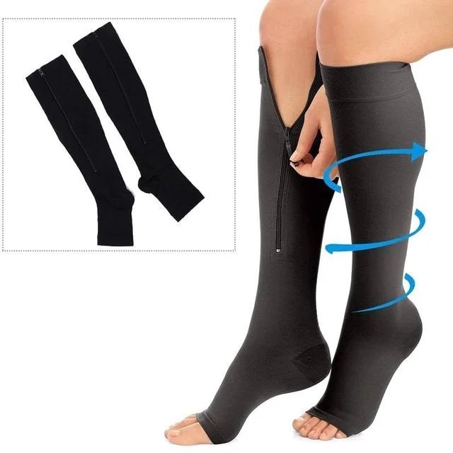 

Компрессионные гольфы на молнии Zip Sox Помошь при варикозе S/M
