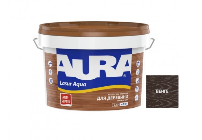 

Лазурь-лак акриловый для древесины AURA Lasur Aqua 2,5 л Венге