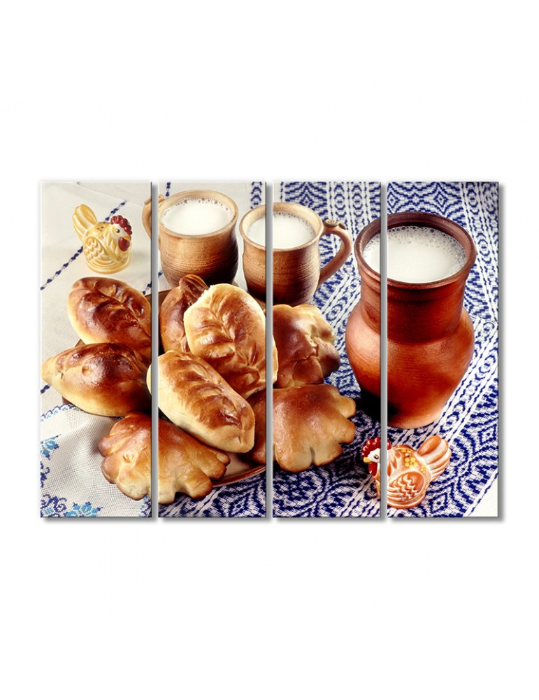 

Модульная картина Artel «Парное молоко с пирожками» 4 модуля 80x120 см