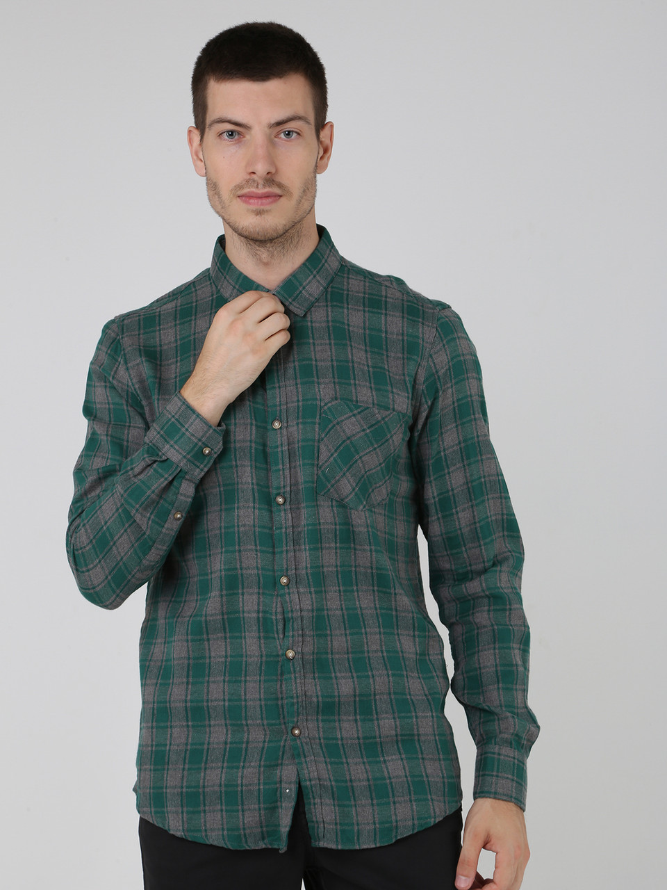 

Рубашка Pull&Bear Зеленый, Рубашка Pull&Bear Зеленый L
