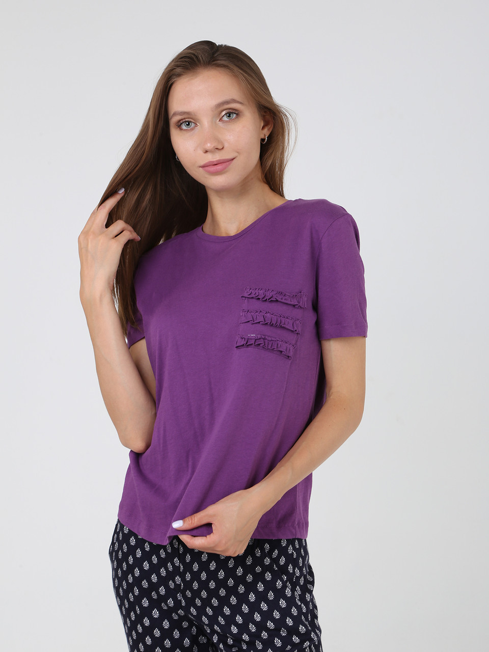 

Футболка Zara Фиолетовый, Футболка Zara Фиолетовый S