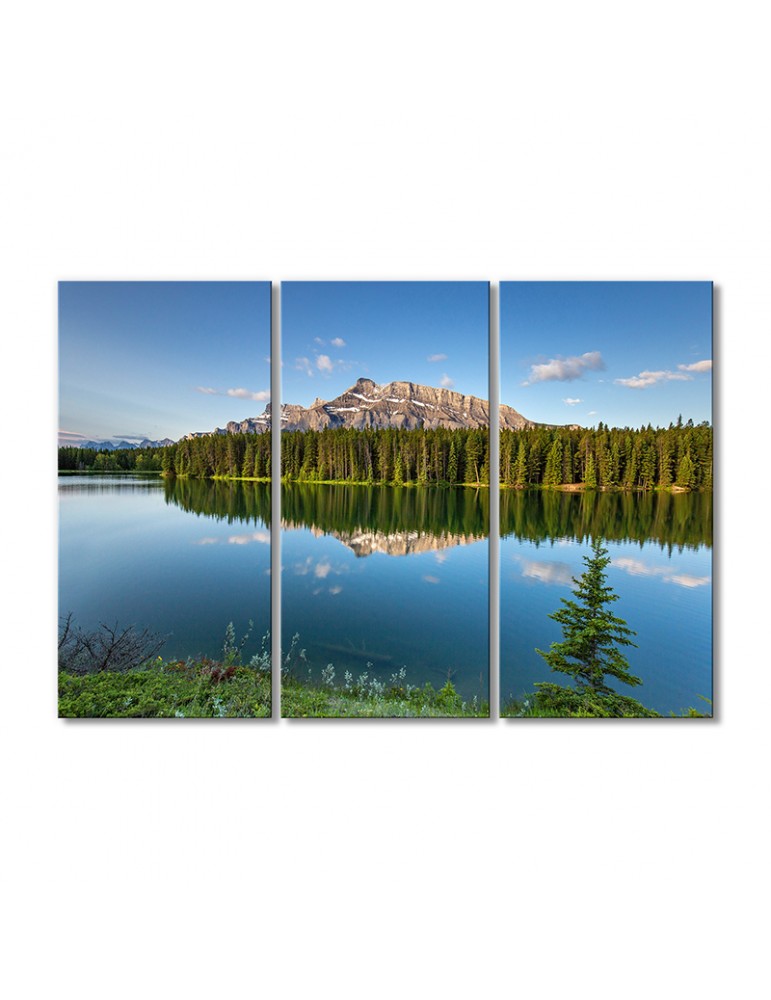 

Модульная картина Artel «Пейзаж горное лесное озеро» 3 модуля 90x135 см