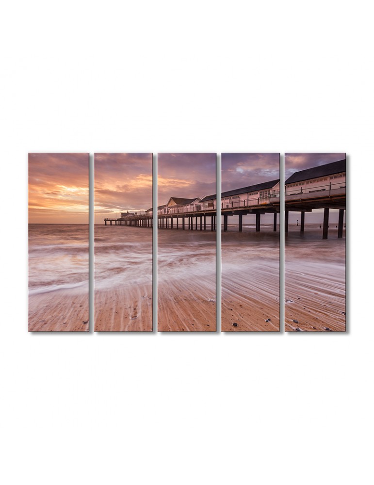 

Модульная картина Artel «Пейзаж закат вода причал» 5 модулей 80x120 см