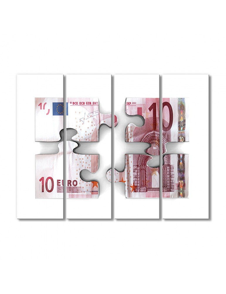 

Модульная картина Artel «Пазлы евро» 4 модуля 70x105 см