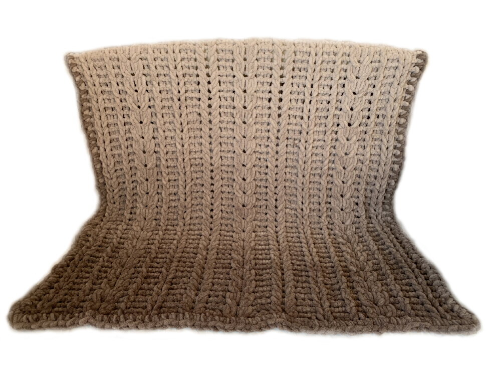 

Плед детский омбре Hand Made 105х140см коричневый