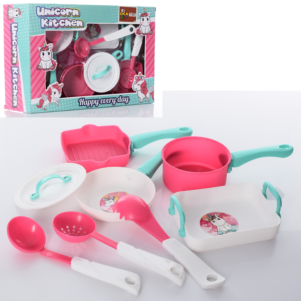 

Кухонный игровой набор посуды LN1064B кастрюля, 2 сковородки