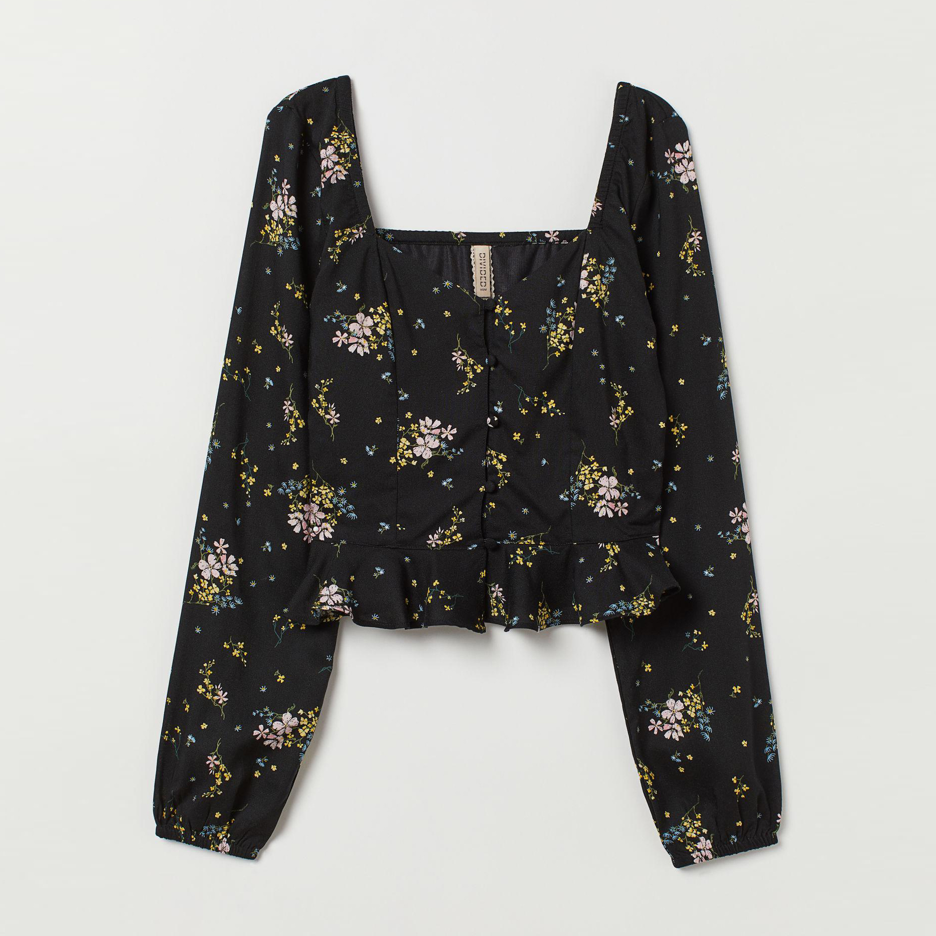 

Блузка H&M XAZ167494SQJR  Черная с разноцветным, Блузка H&M XAZ167494SQJR 40 Черная с разноцветным