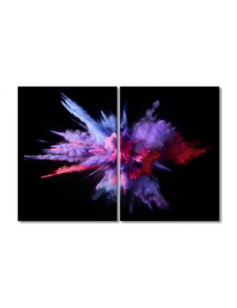

Модульная картина Artel «Праздник краски Холи фиолетово-розовый взрыв» 2 модуля 120x180 см