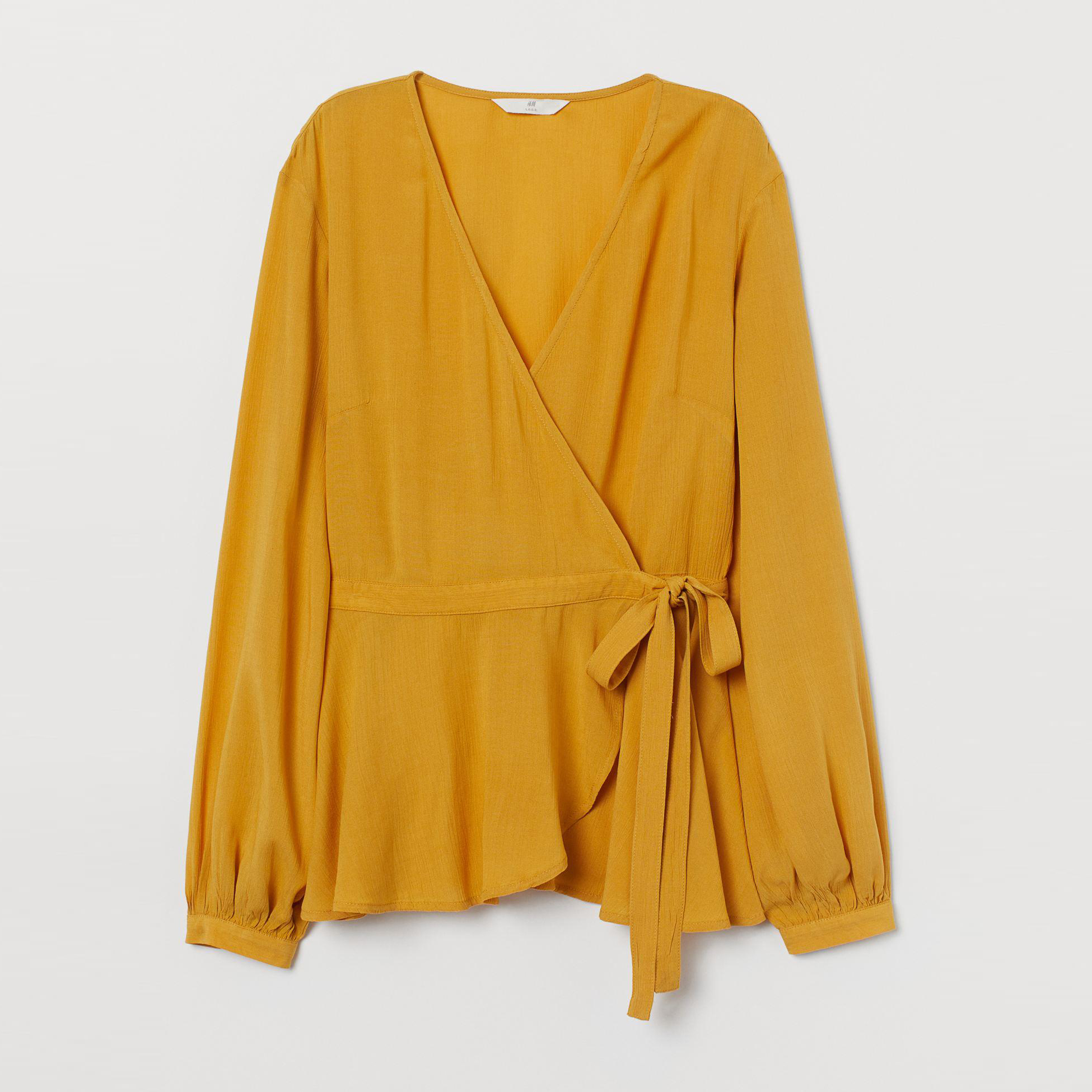 

Блузка H&M XAZ199835GSLS  Горчичная, Блузка H&M XAZ199835GSLS 42 Горчичная