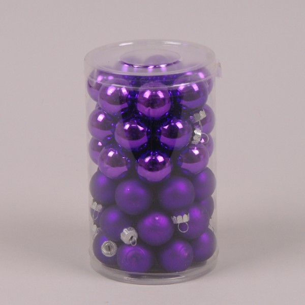 

Шарики стеклянные 2,5 см. фиолетовые (48 шт.) Flora 44499 (NAT07300)