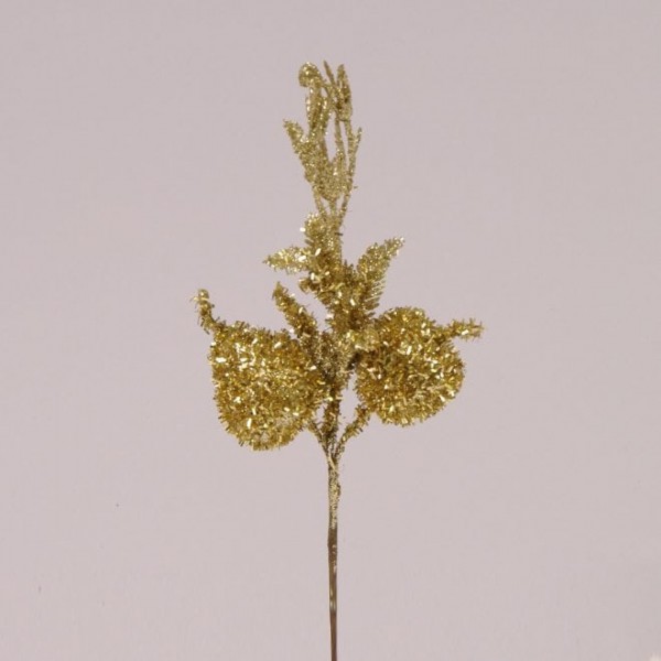 

Веточка новогодняя золотая Flora 12шт/уп 75808 (NAT07268)