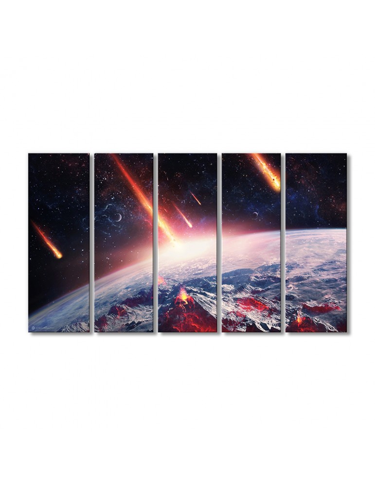 

Модульная картина Artel «Падающие метеориты на Землю» 5 модулей 80x120 см