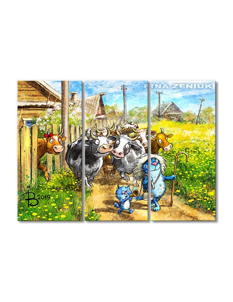 

Модульная картина Artel «Пастушок» 3 модуля 60x90 см