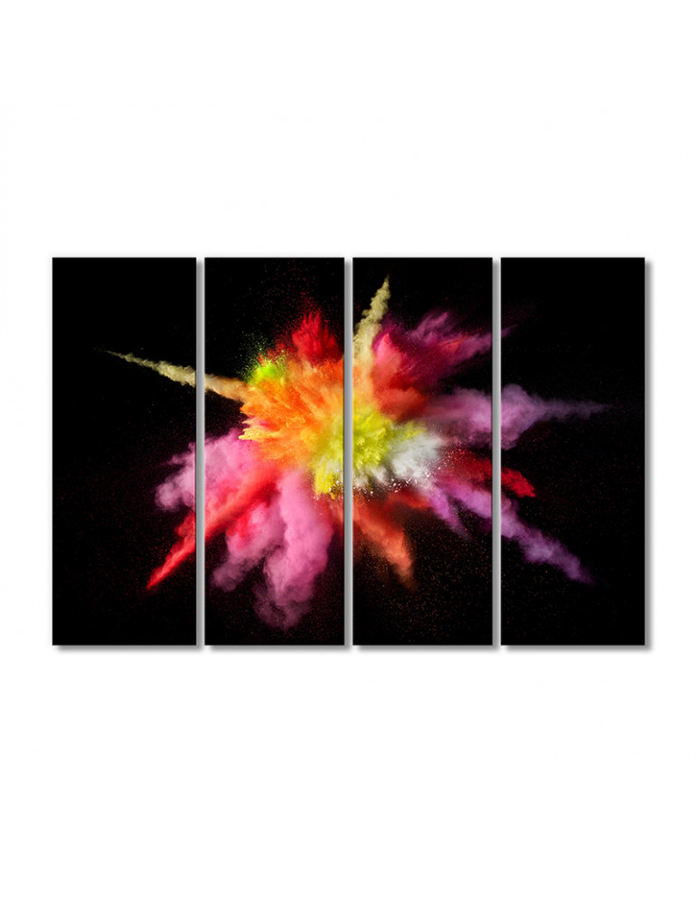 

Модульная картина Artel «Праздник краски Холи розово-лимонный взрыв» 4 модуля 120x180 см