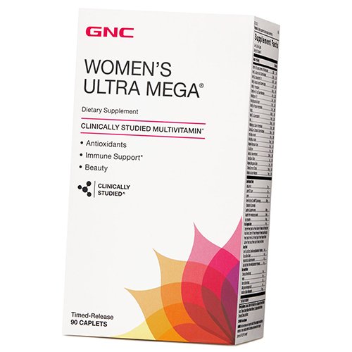 

Мультивитамины для женщин, Women's Ultra Mega, GNC 90каплет (36120133)