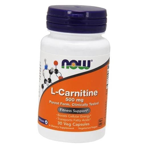 

Л Карнитин, L-Carnitine 500, Now Foods 30вегкапс (02128005)