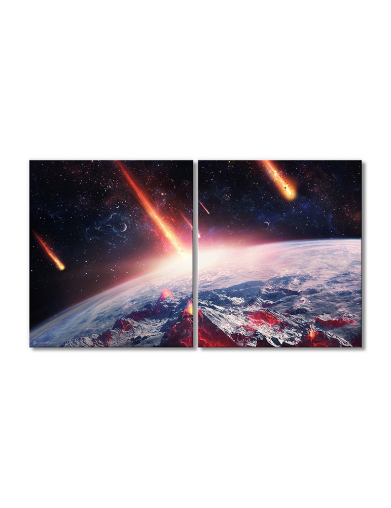 

Модульная картина Artel «Падающие метеориты на Землю» 2 модуля 120x180 см