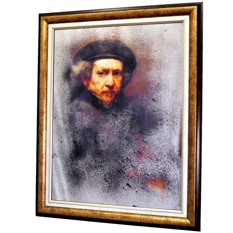 

Состаренная картина Seaps в раме. Портрет Рембранта. Rembrandt portrait. X8. №532