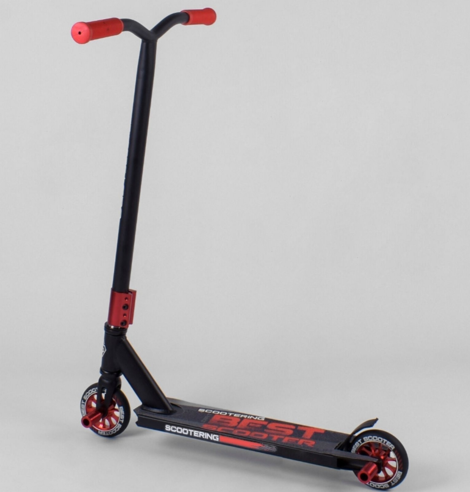 

Самокат трюковый Best Scooter 952 двухколесный колеса 110 мм Алюминиеые Диски и дека Черно-красный