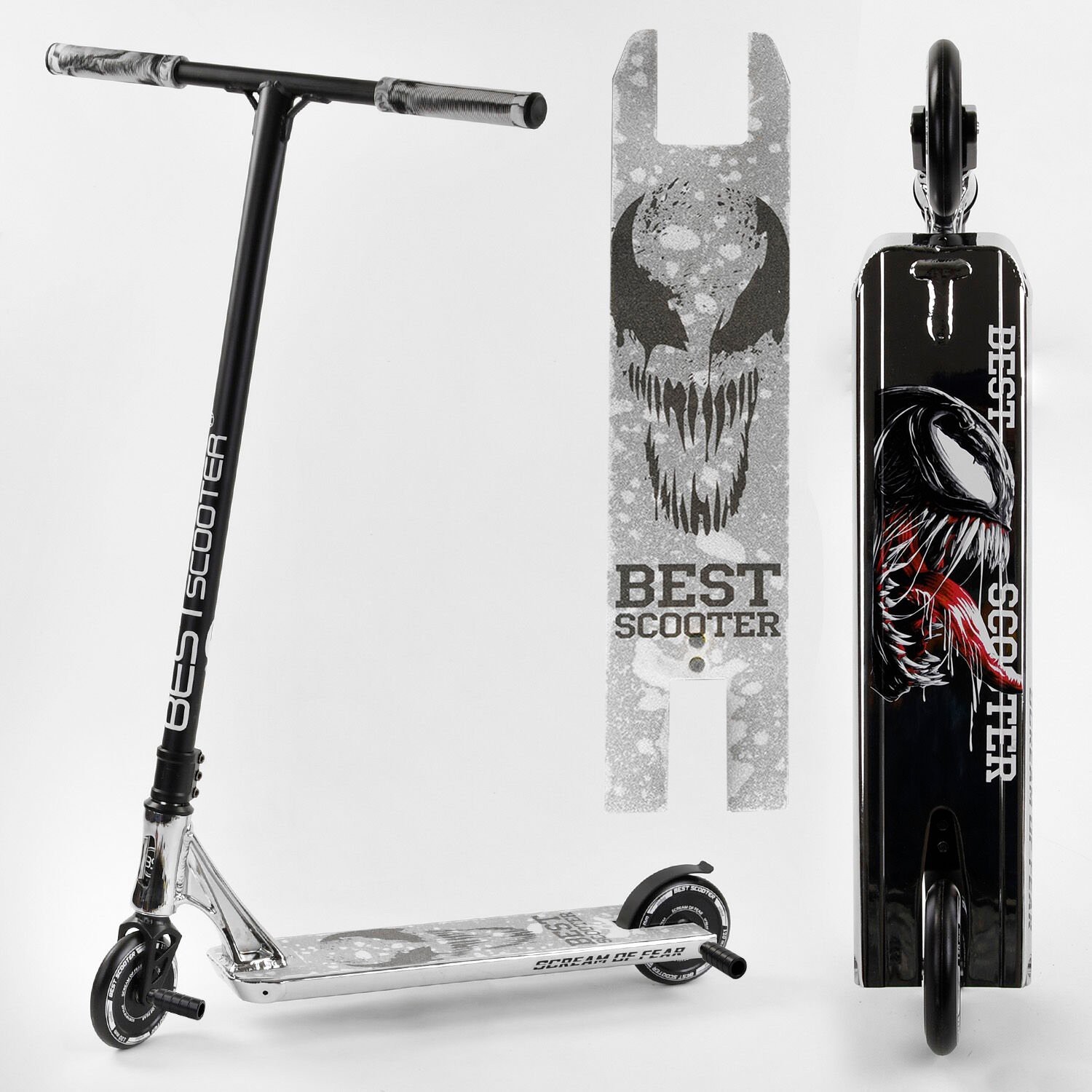 

Самокат трюковый 65030 Best Scooter (4) "SIMBIOTE" HIC-система, ПЕГИ, алюминиевый диск и дека, колёса 120 мм PU