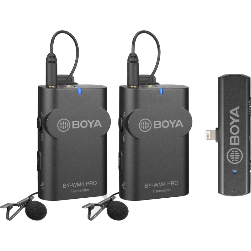 

Беспроводной микрофон Boya BY-WM4 Pro-K4 для устройств iOS (разъем Lightning)