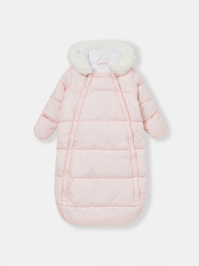 

Осенний Комбинезон кокон fox&bunny 0-6М 55-65 см розовый с принтом