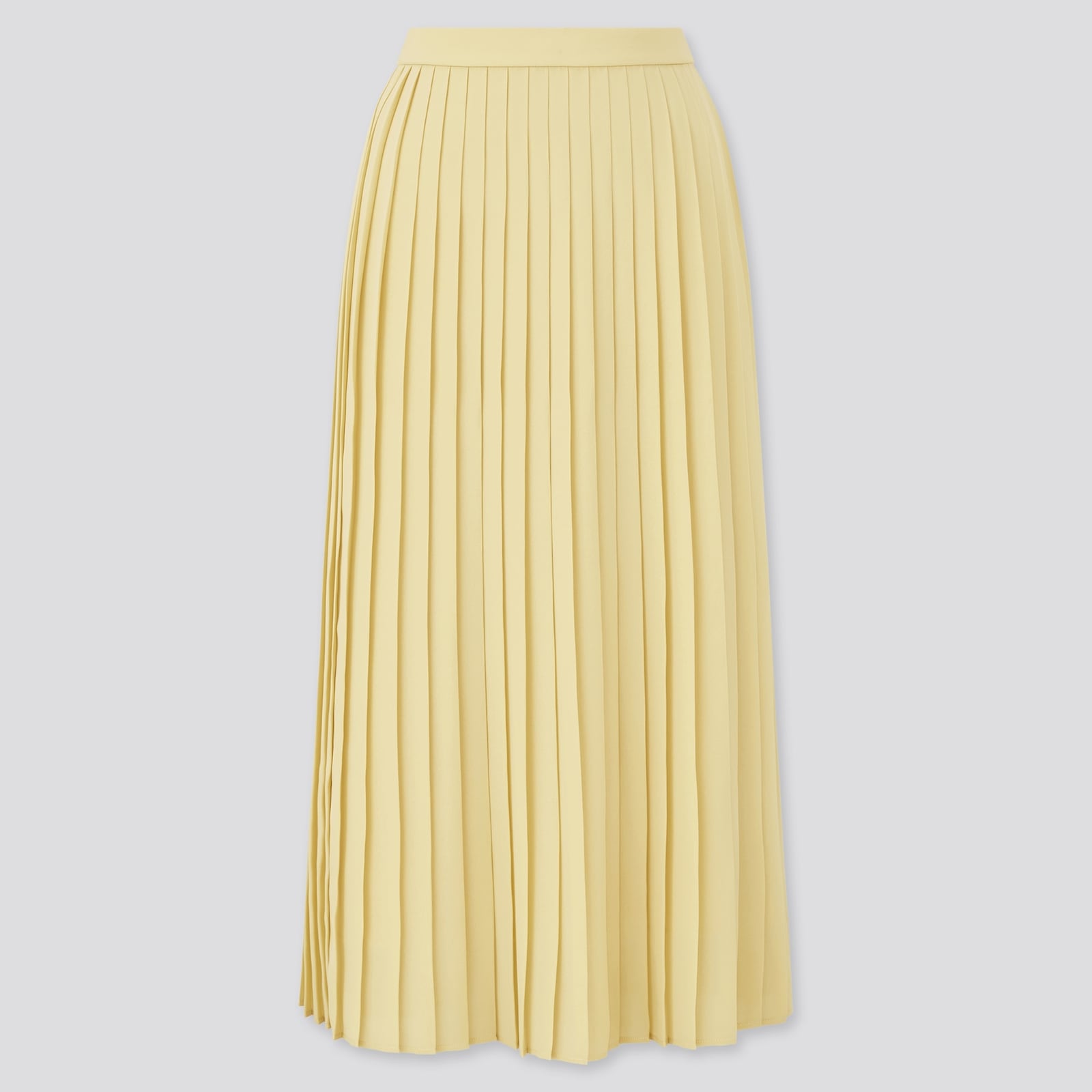 

Юбка Uniqlo из шифона со складками  желтая, Юбка Uniqlo из шифона со складками S желтая