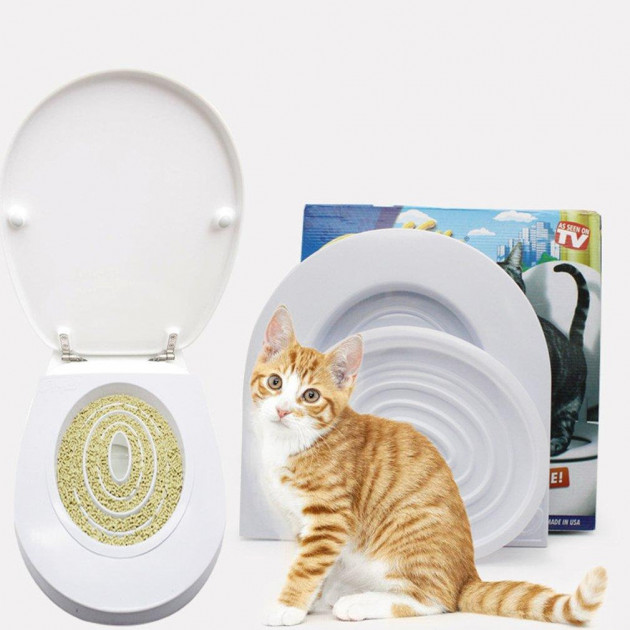 Туалет для приучения кошек к унитазу 39,2 х 38,7 х 3 см, белый 1518507