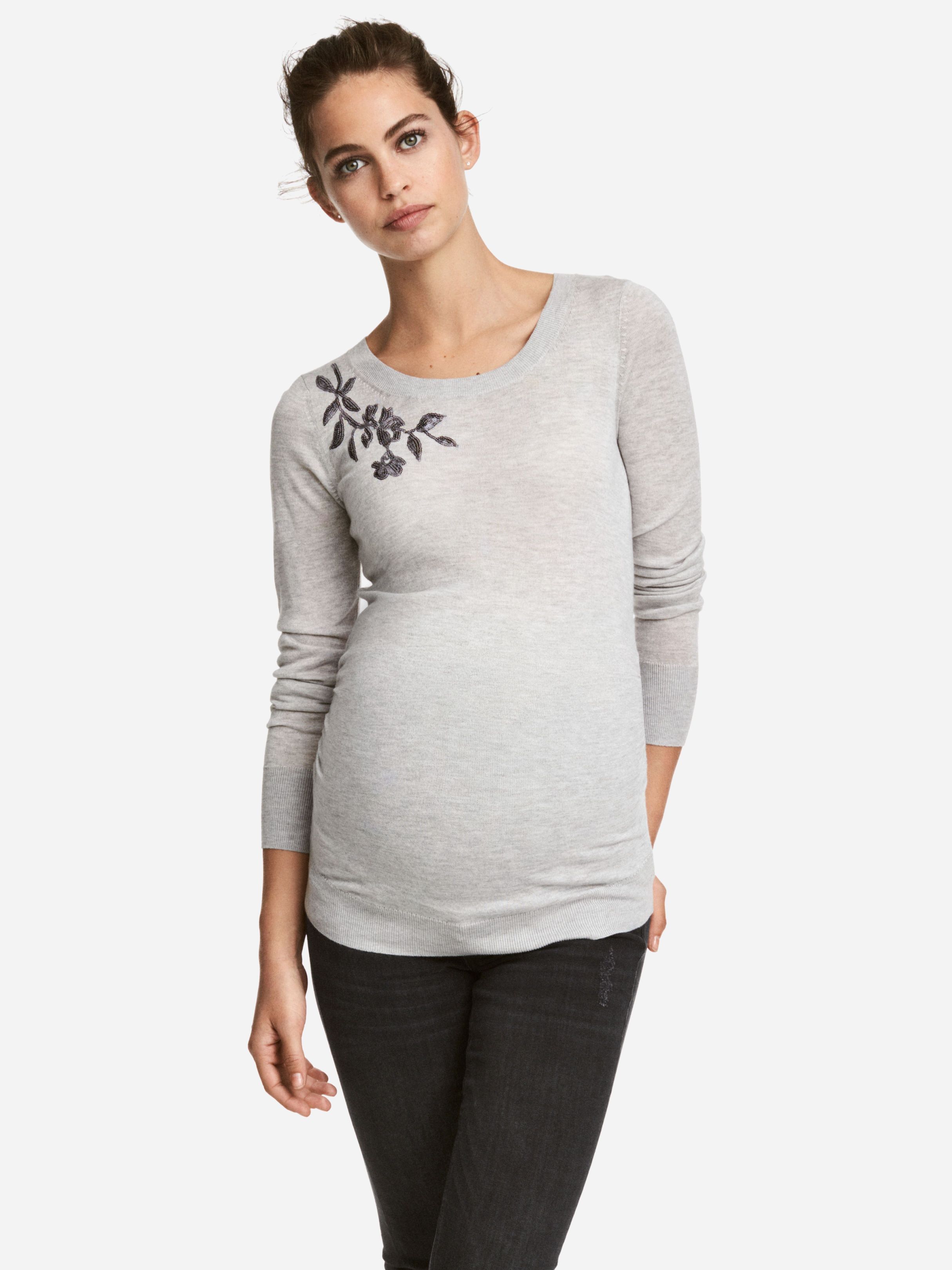 Акція на Лонгслів для вагітних довгий жіночий H&M XAZ098113MZYT XL Сірий від Rozetka