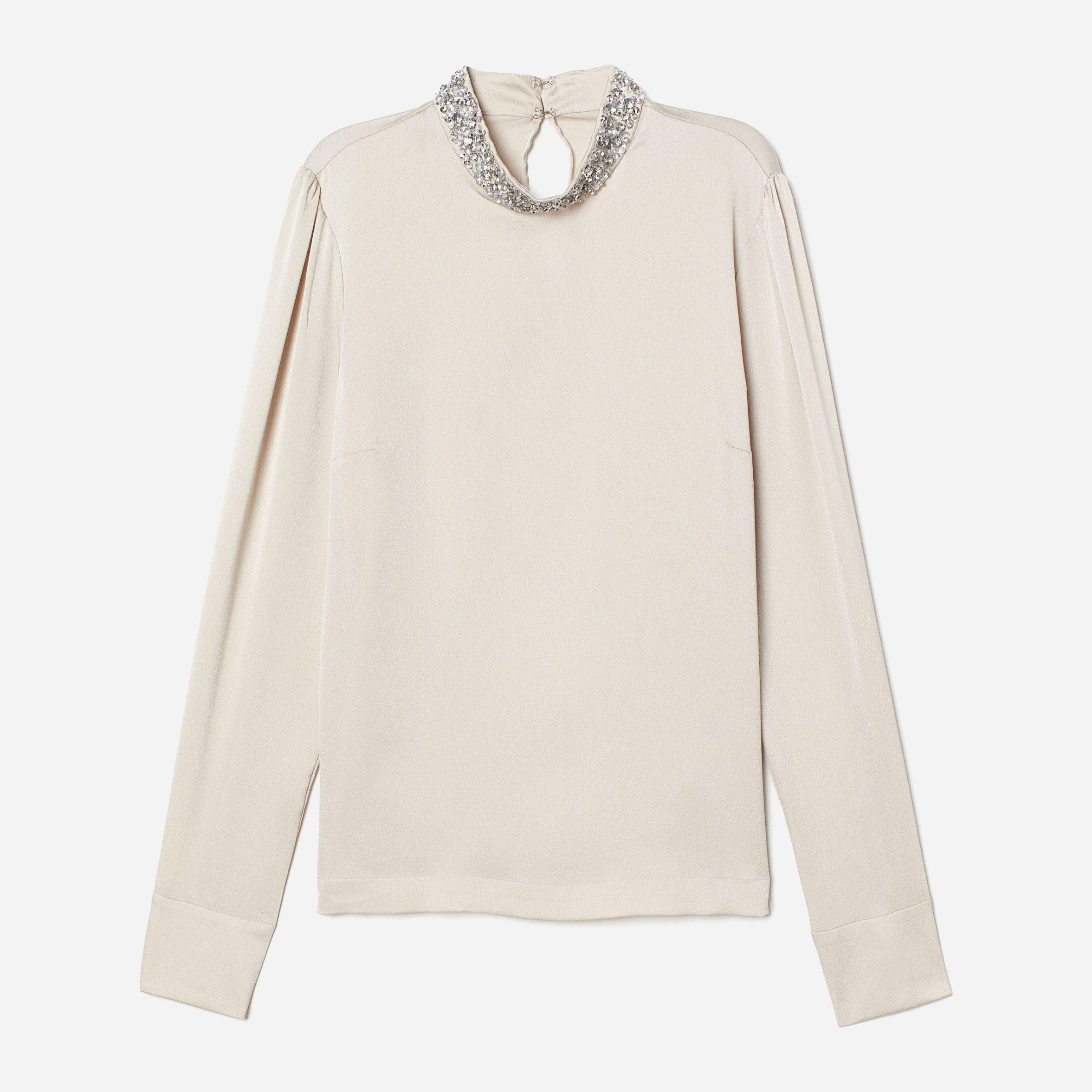 

Блузка H&M XAZ140366JDLP  Бежевая, Блузка H&M XAZ140366JDLP 44 Бежевая