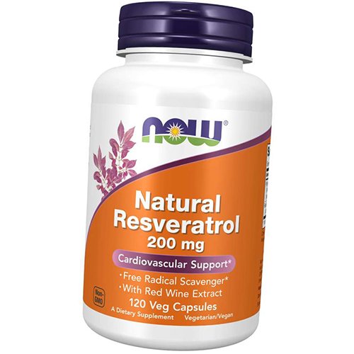 

Ресвератрол, Natural Resveratrol 200, Now Foods 120вегкапс (70128002)