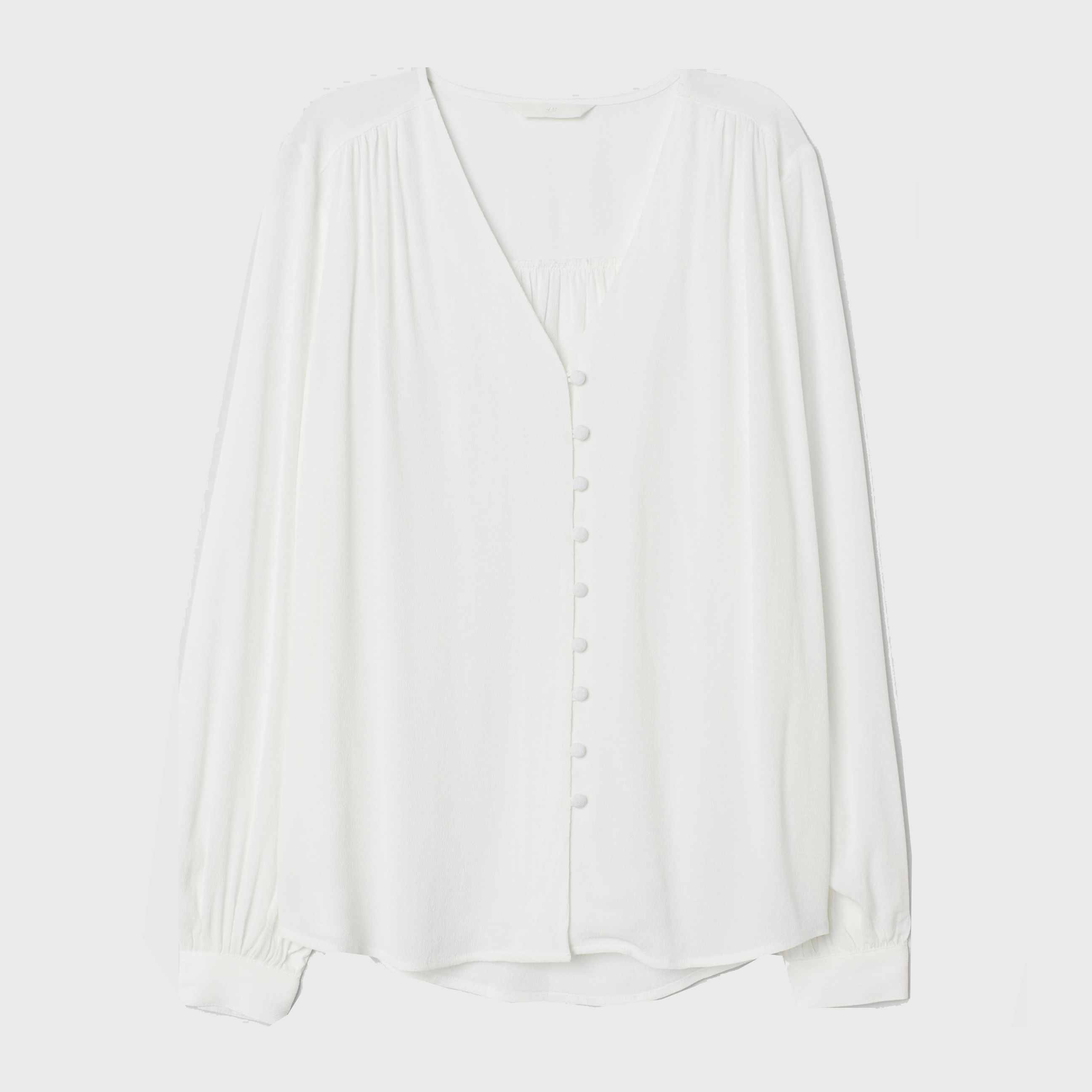 

Блузка H&M XAZ135597HPQW  Белая, Блузка H&M XAZ135597HPQW 40 Белая