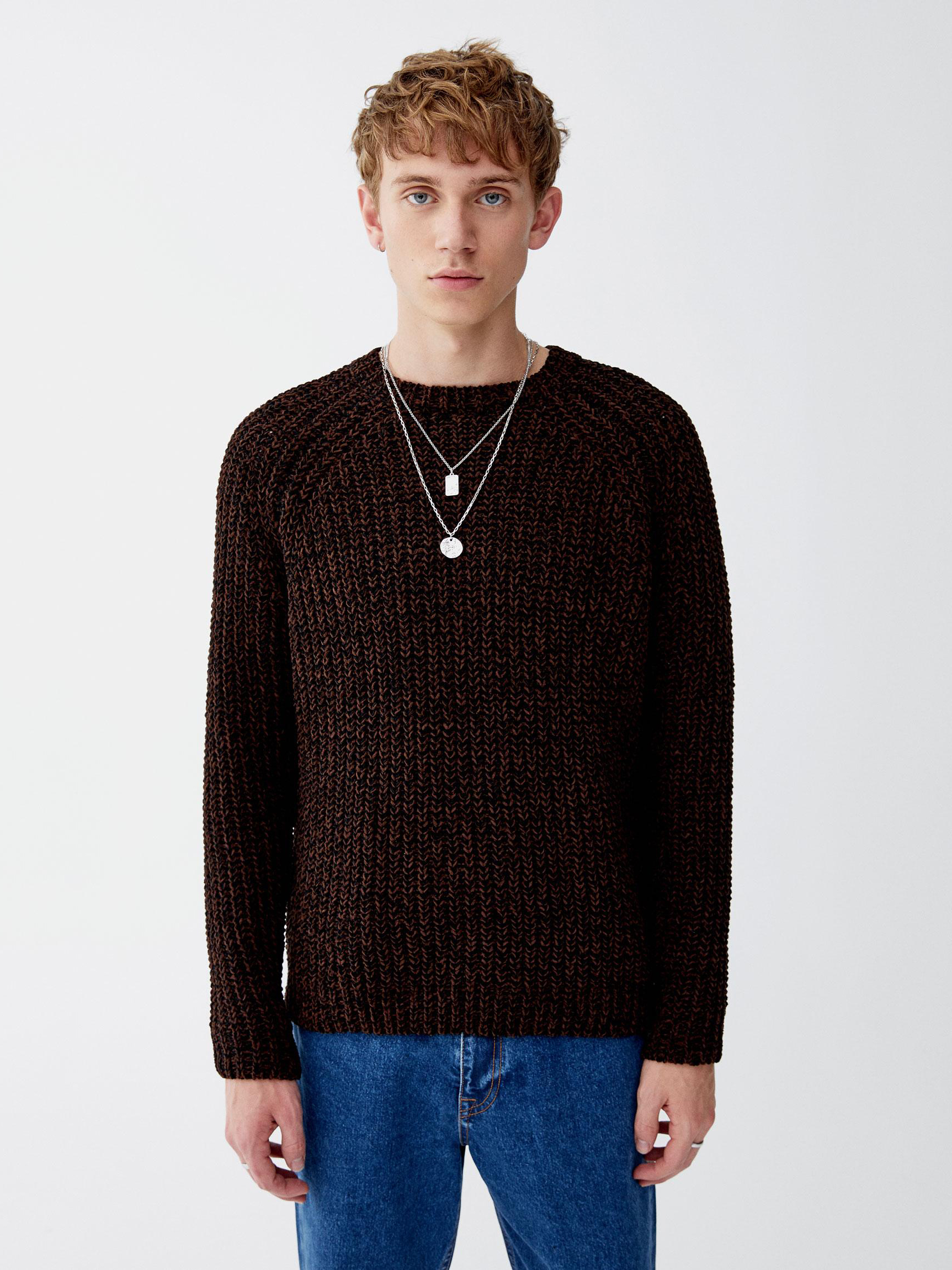 

Свитер Pull & Bear XAZ225913AQJI L Коричневато-черный