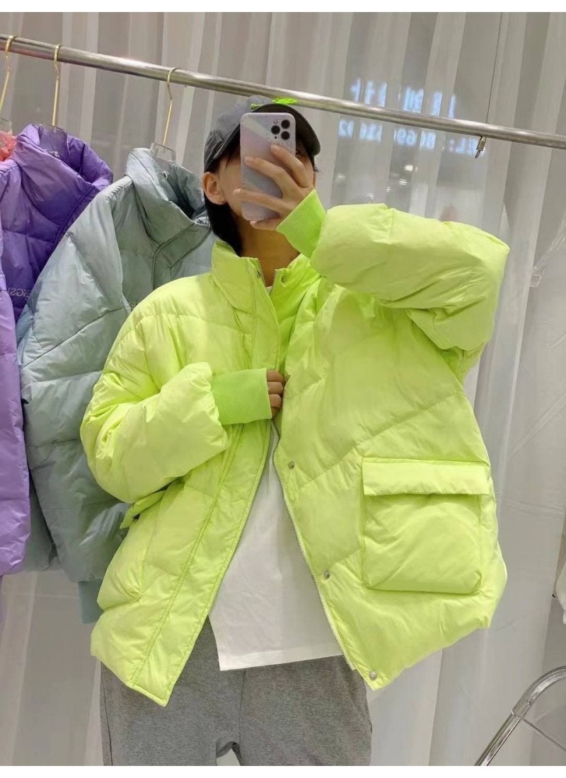 

Пуховик демисезонный облегчённый Mengs Modern Boutique салатовый, M ПУХ085