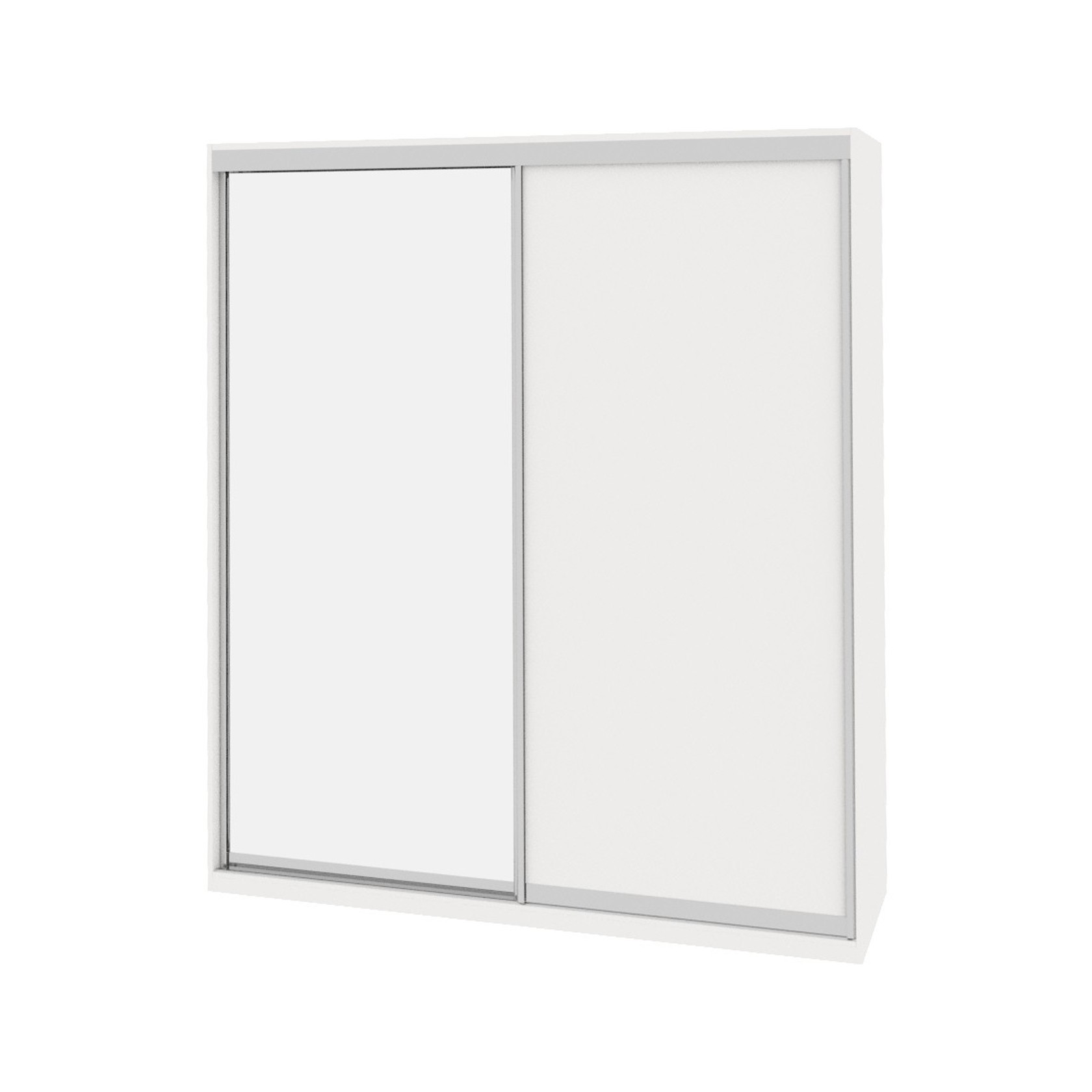 

Шкаф-купе Виват BH 206 — 2 двери (ДОМ) ДСП + Зеркало-Белый 200x60x240