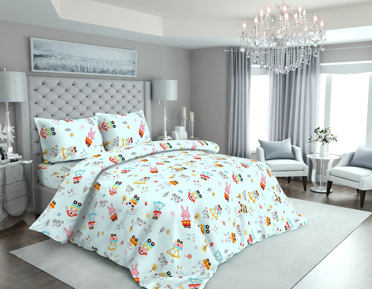 

Комплект постельного белья MirSon Бязь 17-0513 Toys Семейный 160x220