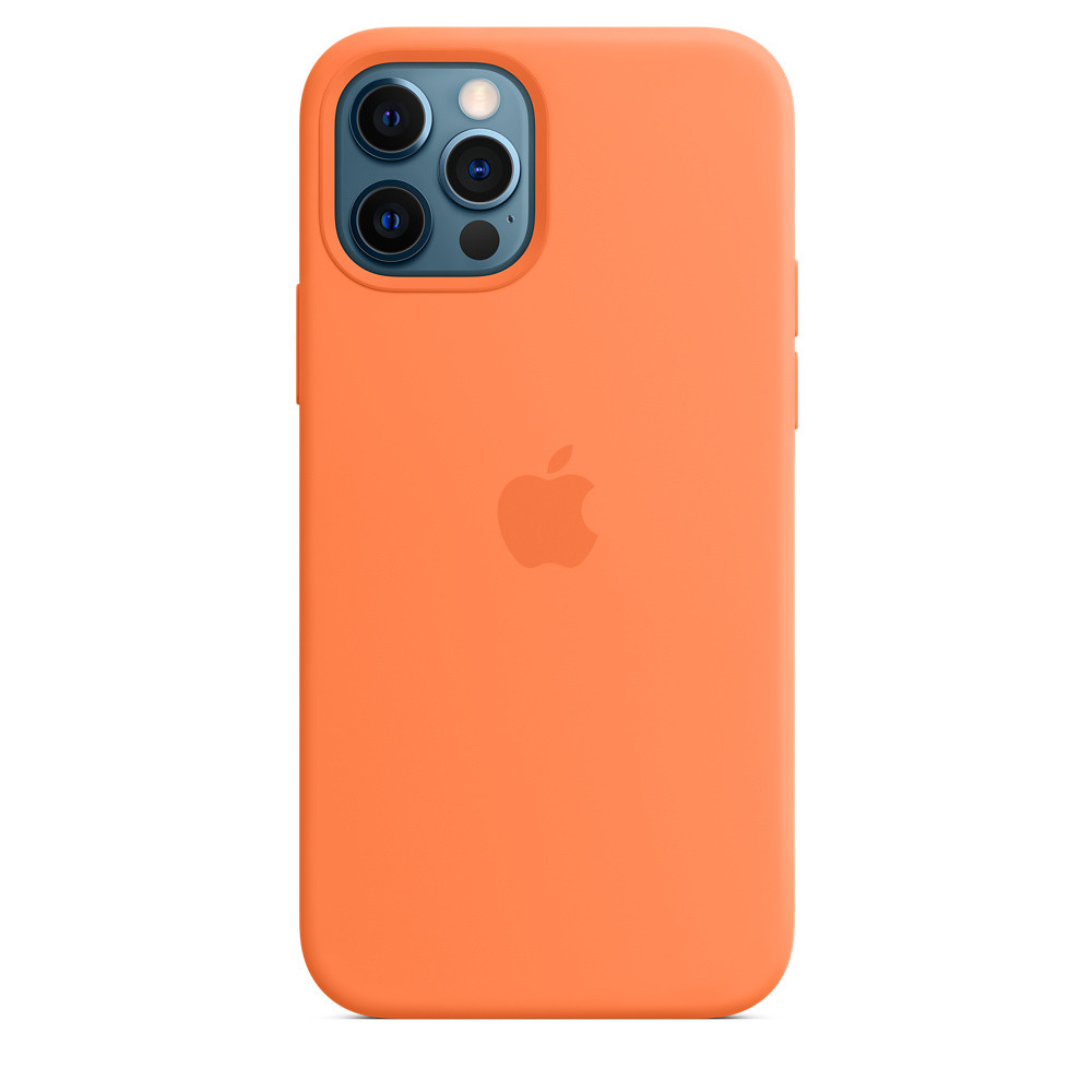 

Чехол Silicone case (AAA) full with Magsafe and Animation для Apple iPhone 12 Pro / 12 (6.1") Оранжевый / Kumquat