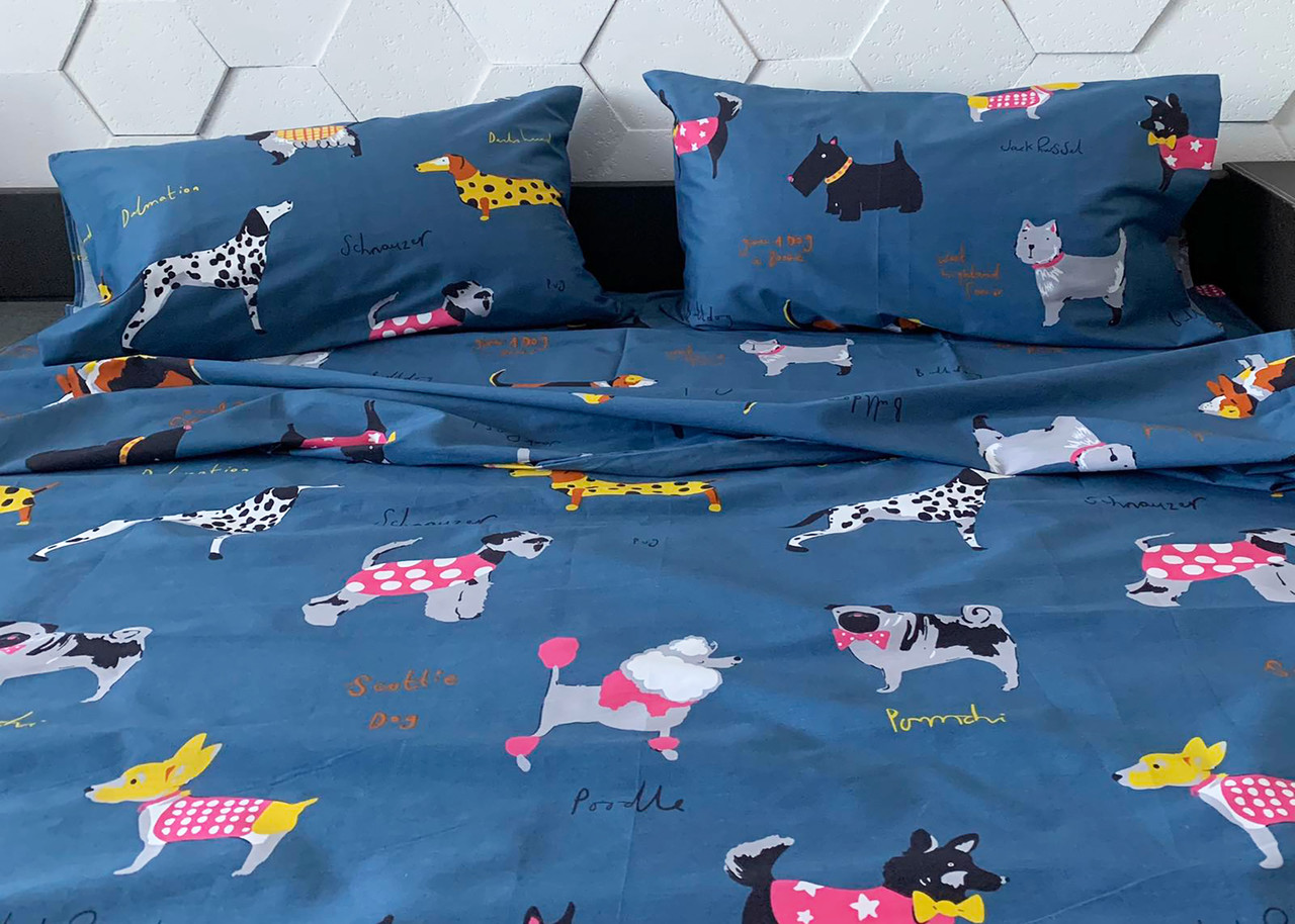 

Постельное белье евро Dogs