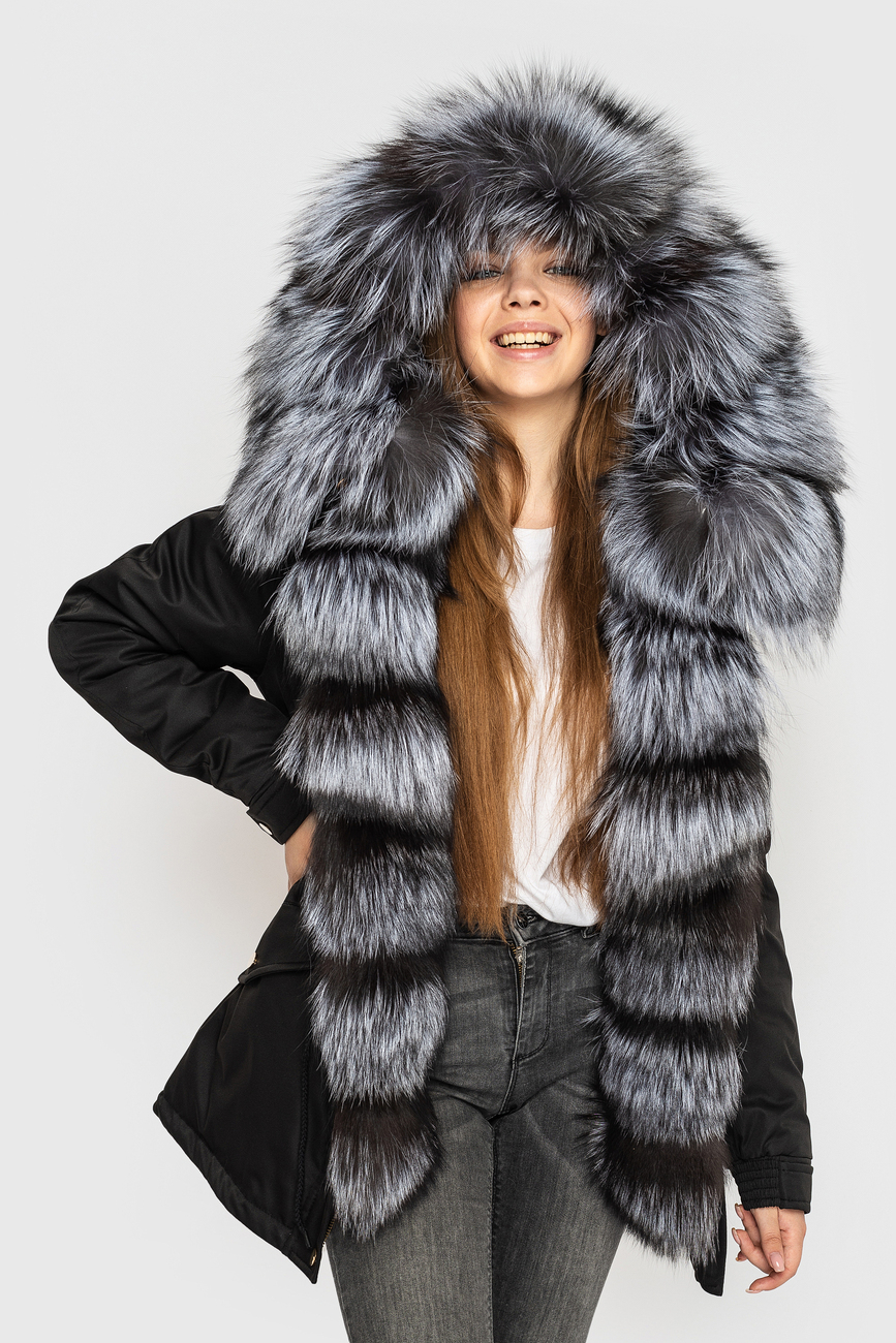 

Парка Sifurs с мехом чернобурки  Черная (М2-75-ЧБ-Ч, Парка Sifurs с мехом чернобурки M Черная (М2-75-ЧБ-Ч)