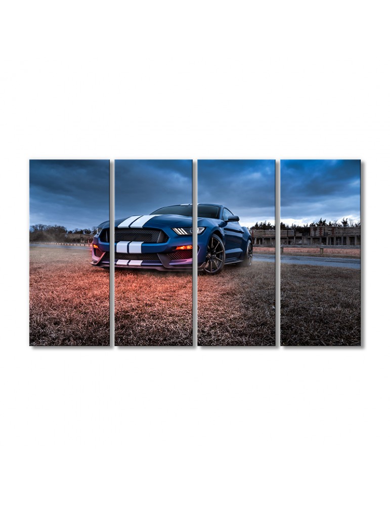 

Модульная картина Artel «Синий Форд Мустанг Шелби GT500» 4 модуля 80x120 см