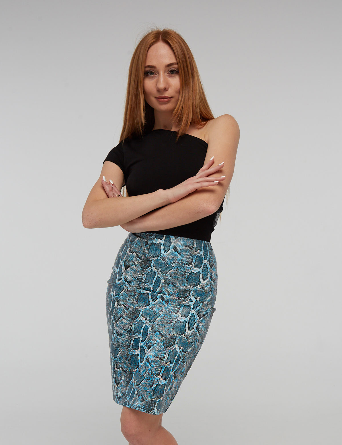 

Юбка из искусственной кожи Gorchitsa 4012m  синяя, Юбка из искусственной кожи Gorchitsa 4012m M синяя