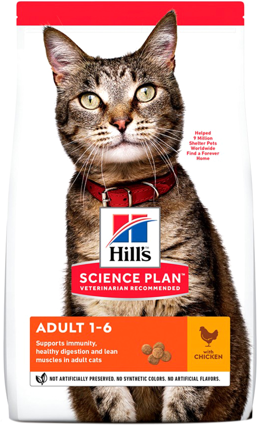 

Сухой корм для кошек Hill's Science Plan Feline Adult Chicken с курицей - 3 кг